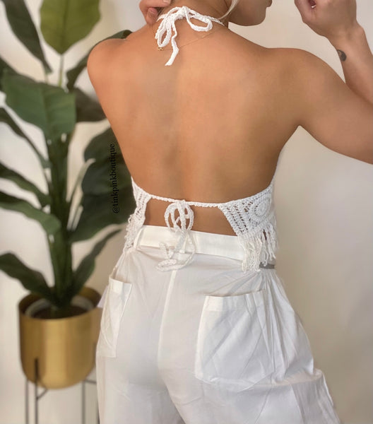 Bali Crochet Top White