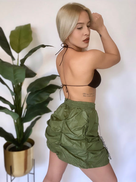 Trendy Mini Skirt Olive