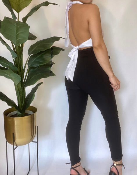 High Waist Skinny Black Pants