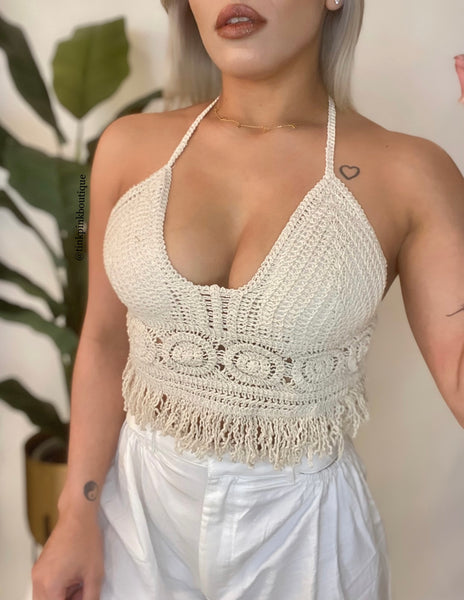 Bali Crochet Top Beige