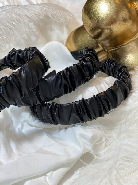 Black Leather Headbands