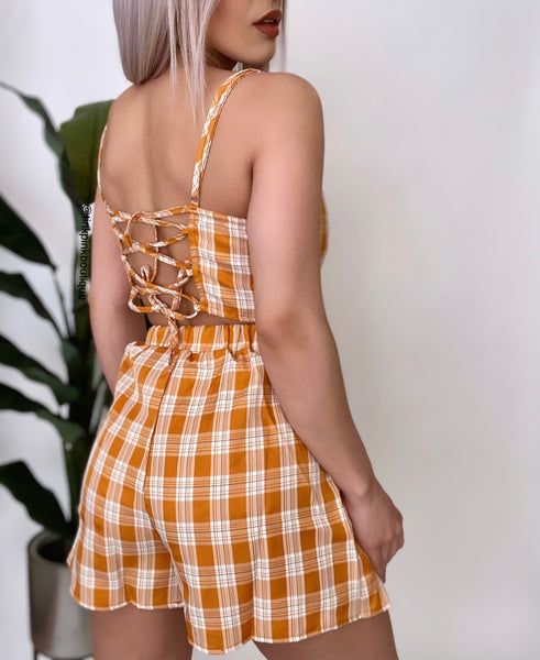 Sweetheart Naranja Skort Set